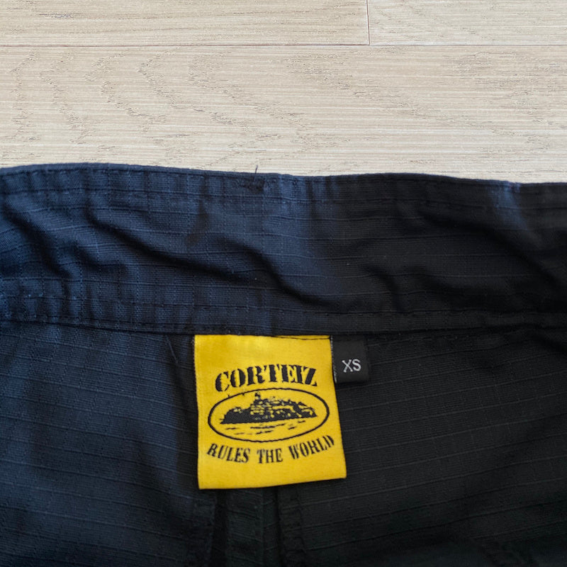 CORTEIZ ALCATRAZ GUERRILAZ CARGO PANTS BLACK/YELLOW - Phantom Kicks