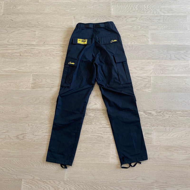 CORTEIZ ALCATRAZ GUERRILAZ CARGO PANTS BLACK/YELLOW - Phantom Kicks
