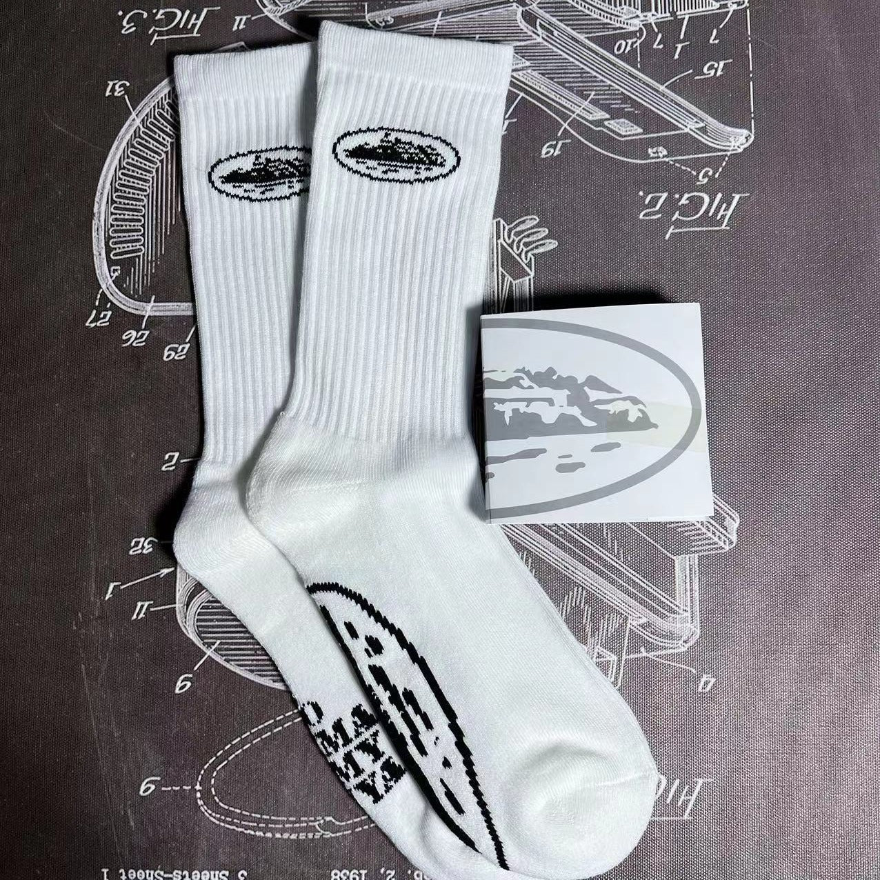 CORTEIZ ALCATRAZ SOCKS WHITE - Phantom Kicks