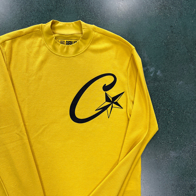 CORTEIZ ALCATRAZ WAFFLE LONGSLEEVE YELLOW - Phantom Kicks