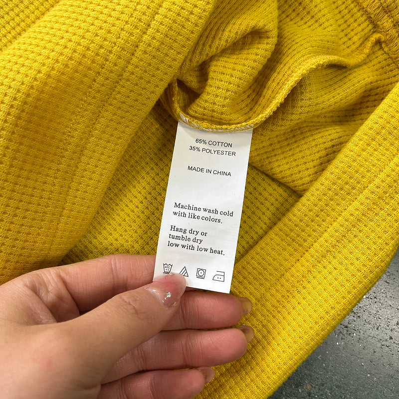 CORTEIZ ALCATRAZ WAFFLE LONGSLEEVE YELLOW - Phantom Kicks