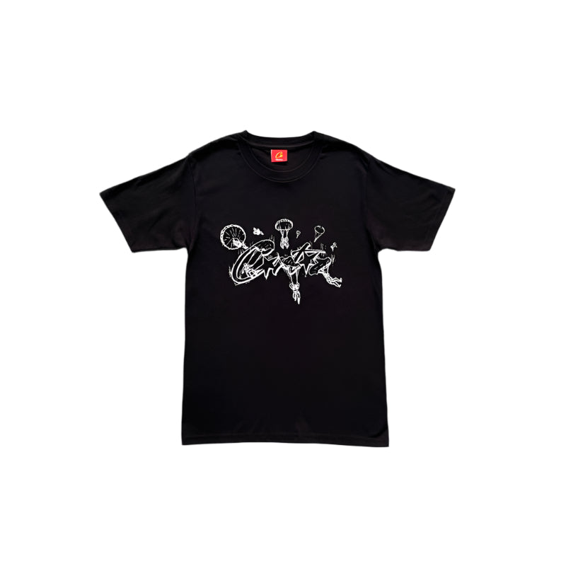 CORTEIZ ALLSTARZ SKYDIVER TEE BLACK - Phantom Kicks