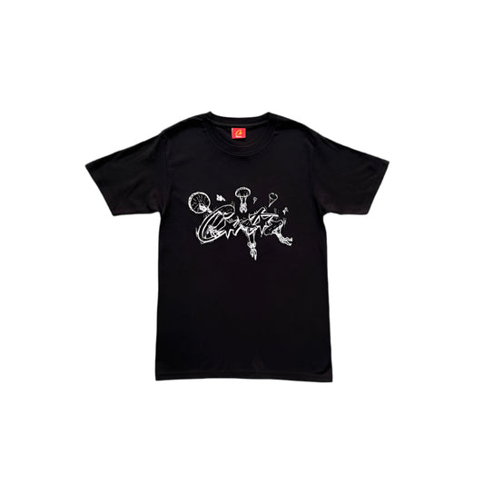 CORTEIZ ALLSTARZ SKYDIVER TEE BLACK - Phantom Kicks