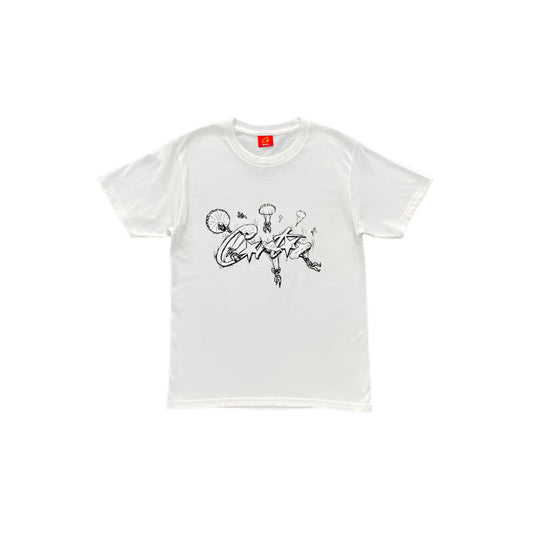 CORTEIZ ALLSTARZ SKYDIVER TEE WHITE - Phantom Kicks