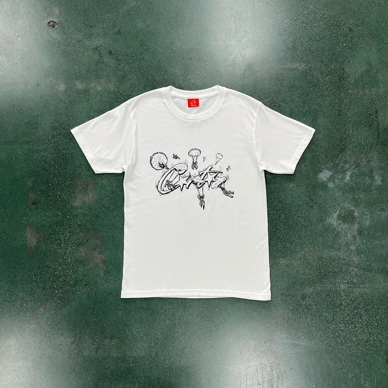 CORTEIZ ALLSTARZ SKYDIVER TEE WHITE - Phantom Kicks