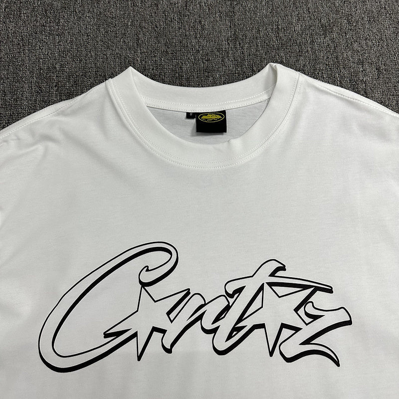 CORTEIZ ALLSTARZ TEE WHITE HOLLOW BLACK - Phantom Kicks