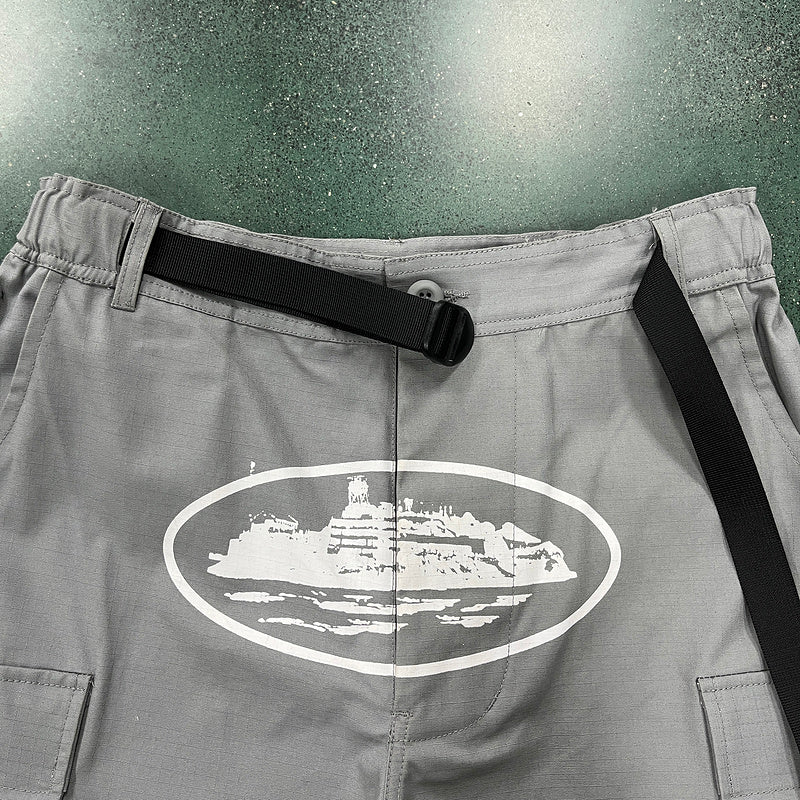 CORTEIZ CARGO PANTS STONE GREY - Phantom Kicks