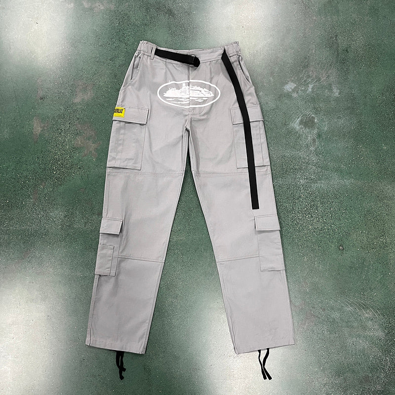 CORTEIZ CARGO PANTS STONE GREY - Phantom Kicks