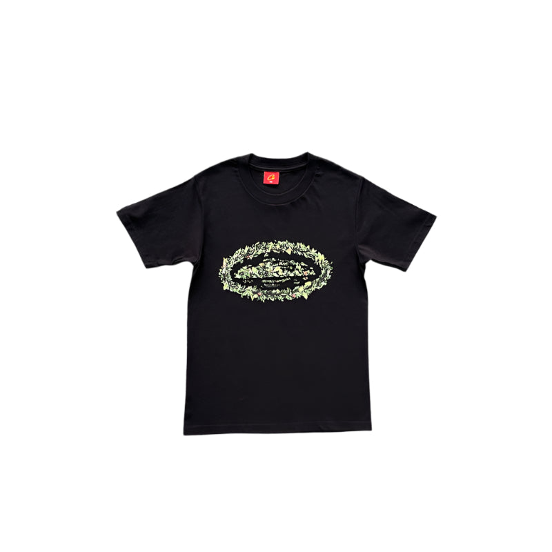 CORTEIZ GRASS ROUND TEE BLACK - Phantom Kicks