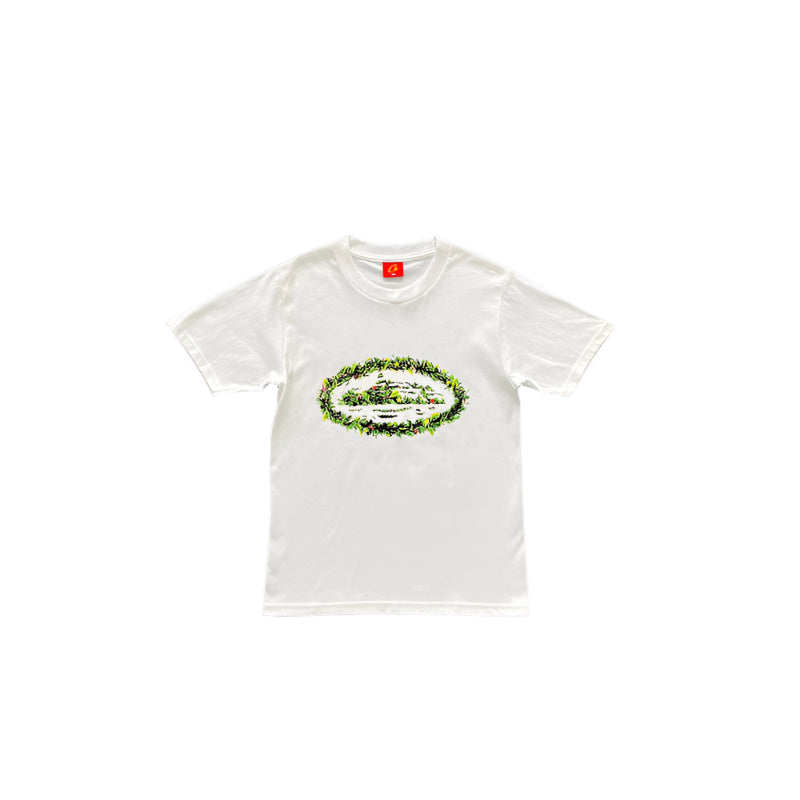 CORTEIZ GRASS ROUND TEE WHITE - Phantom Kicks