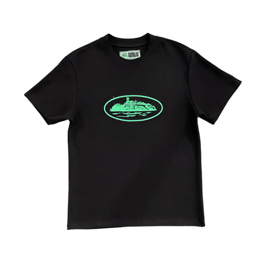 CORTEIZ INSIGNIA WAFFLE TEE BLACK - Phantom Kicks