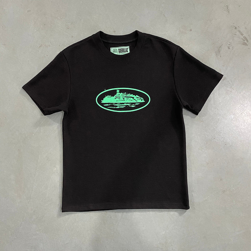CORTEIZ INSIGNIA WAFFLE TEE BLACK - Phantom Kicks