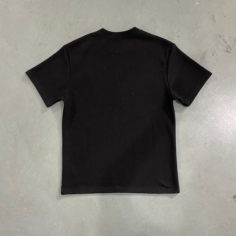 CORTEIZ INSIGNIA WAFFLE TEE BLACK - Phantom Kicks