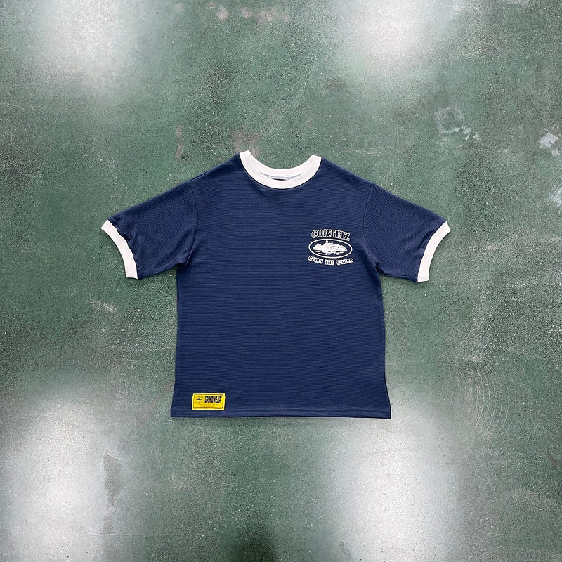 CORTEIZ INSIGNIA WAFFLE TEE NAVY - Phantom Kicks