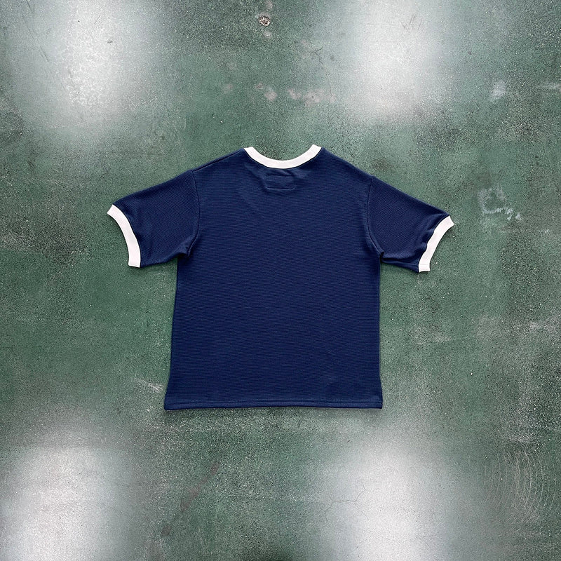 CORTEIZ INSIGNIA WAFFLE TEE NAVY - Phantom Kicks