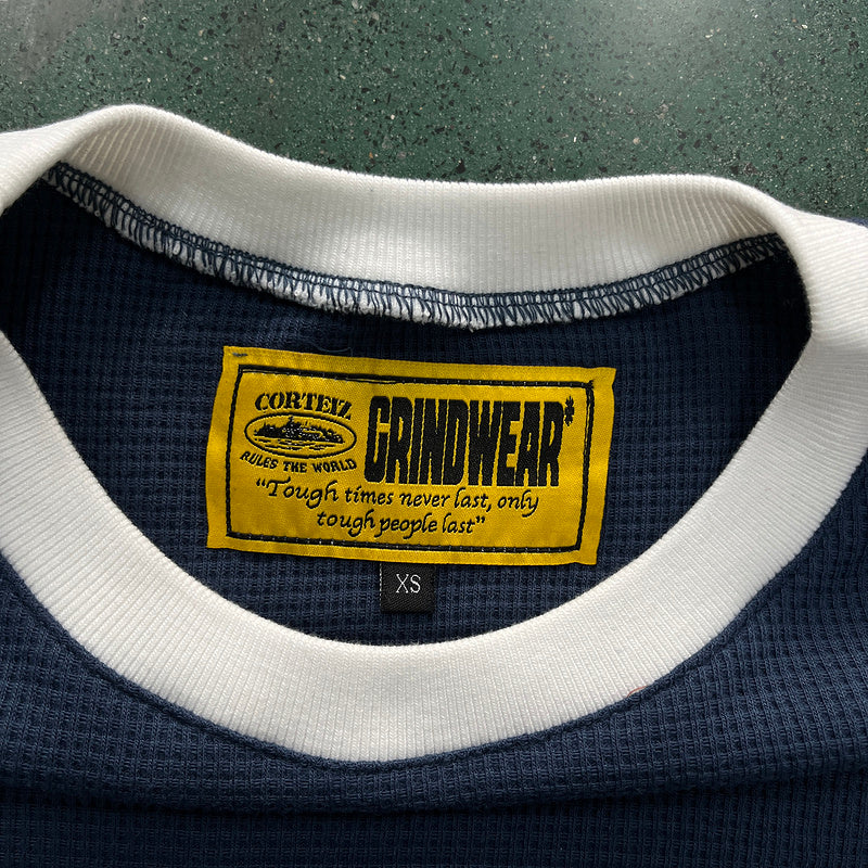 CORTEIZ INSIGNIA WAFFLE TEE NAVY - Phantom Kicks