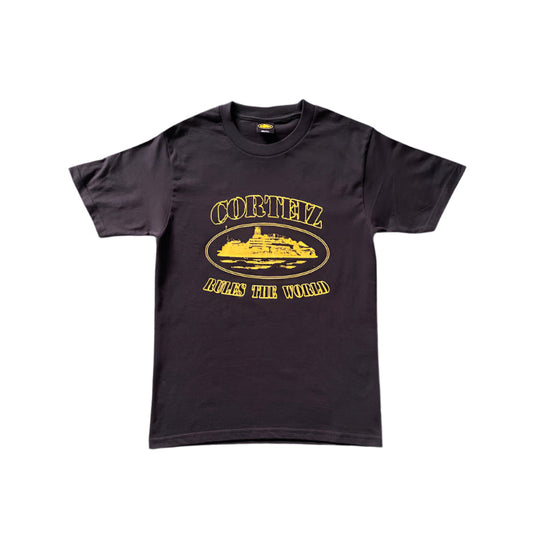 CORTEIZ OG ALCATRAZ TEE BLACK YELLOW - Phantom Kicks