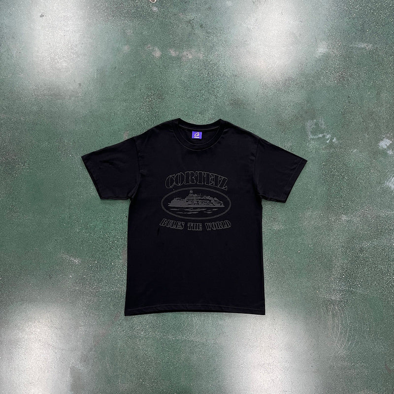 CORTEIZ OG ALCATRAZ TEE TRIPLE BLACK - Phantom Kicks