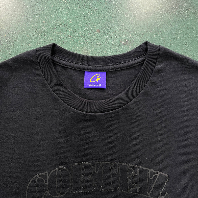 CORTEIZ OG ALCATRAZ TEE TRIPLE BLACK - Phantom Kicks
