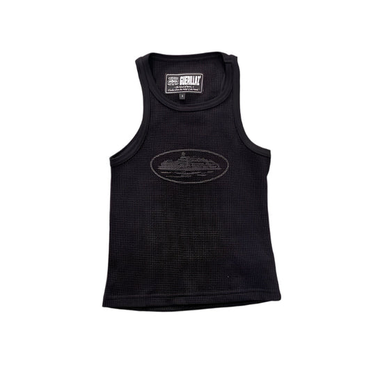 CORTEIZ RTW OG WOMEN'S ALCATRAZ TANK TOP BLACK ON BLACK - Phantom Kicks