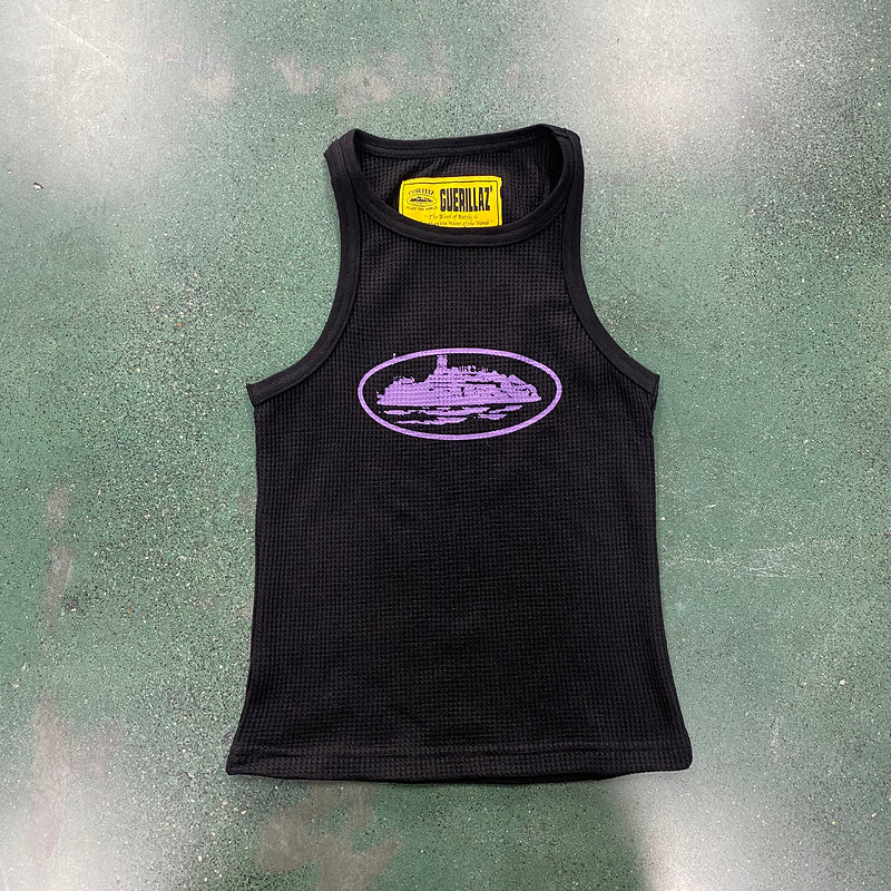 CORTEIZ RTW OG WOMEN'S ALCATRAZ TANK TOP BLACK PURPLE - Phantom Kicks