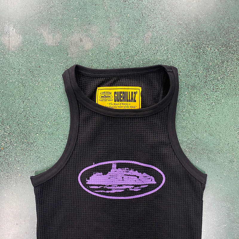 CORTEIZ RTW OG WOMEN'S ALCATRAZ TANK TOP BLACK PURPLE - Phantom Kicks