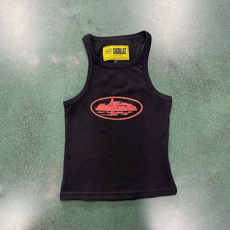 CORTEIZ RTW OG WOMEN'S ALCATRAZ TANK TOP BLACK RED - Phantom Kicks