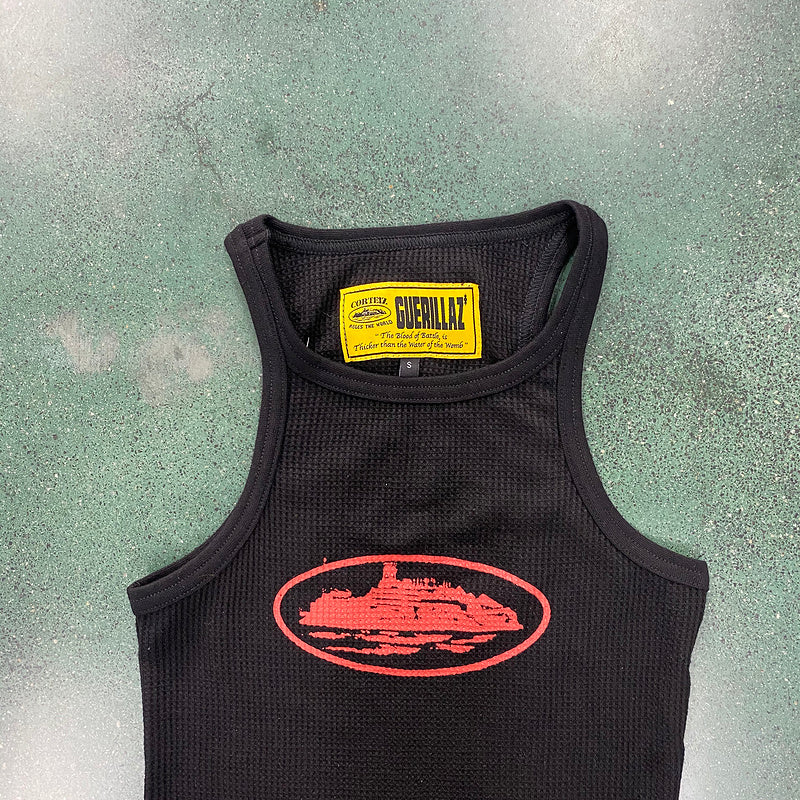 CORTEIZ RTW OG WOMEN'S ALCATRAZ TANK TOP BLACK RED - Phantom Kicks