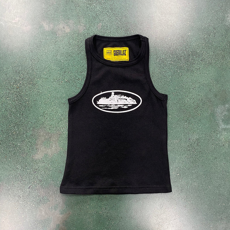 CORTEIZ RTW OG WOMEN'S ALCATRAZ TANK TOP BLACK WHITE - Phantom Kicks