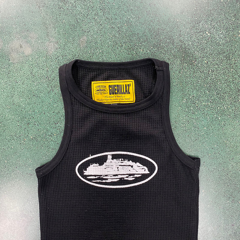 CORTEIZ RTW OG WOMEN'S ALCATRAZ TANK TOP BLACK WHITE - Phantom Kicks