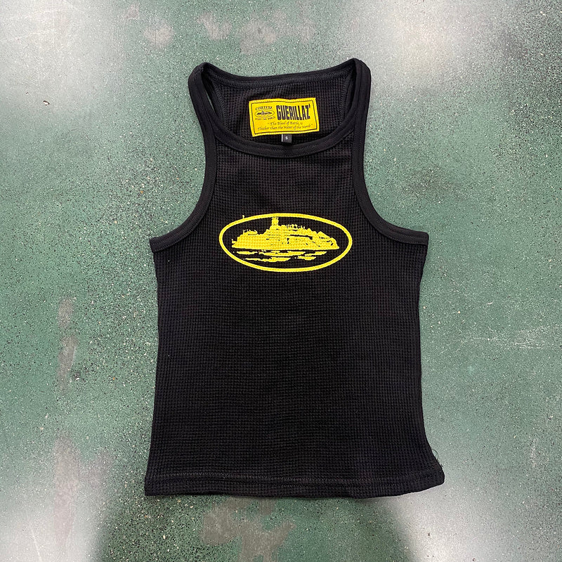CORTEIZ RTW OG WOMEN'S ALCATRAZ TANK TOP BLACK YELLOW - Phantom Kicks