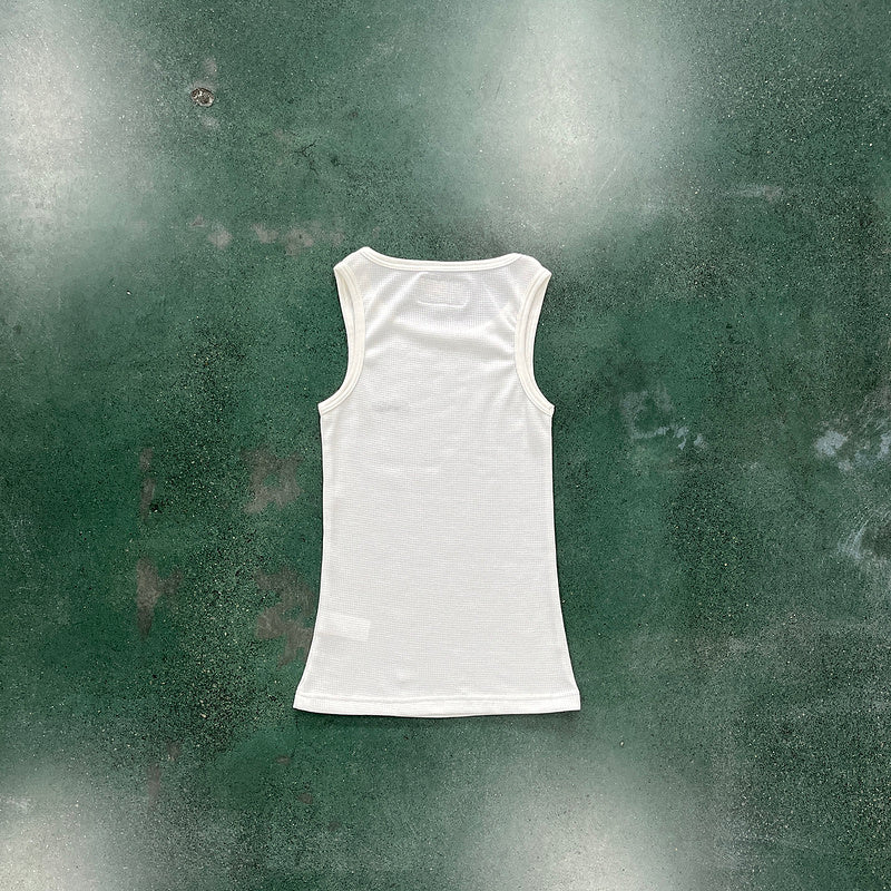 CORTEIZ WAFFLE TANK TOP WHITE - Phantom Kicks