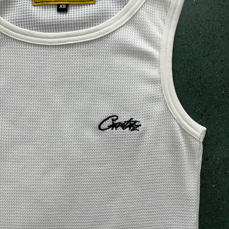 CORTEIZ WAFFLE TANK TOP WHITE - Phantom Kicks