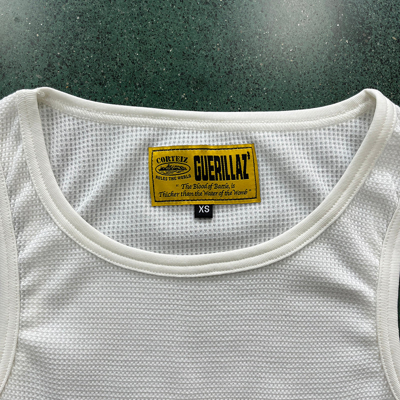 CORTEIZ WAFFLE TANK TOP WHITE - Phantom Kicks
