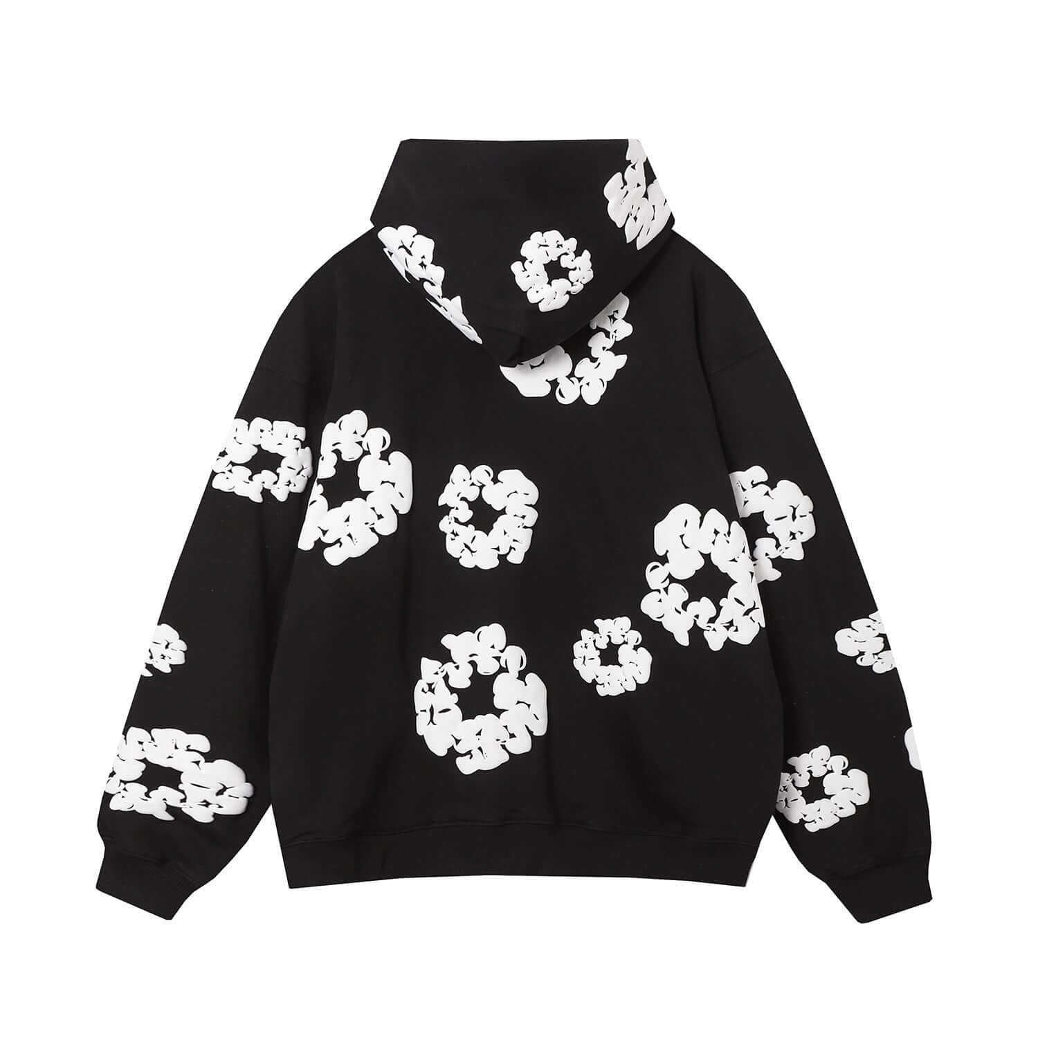 DENIM TEARS COTTON WREATH HOODIE BLACK - Phantom Kicks