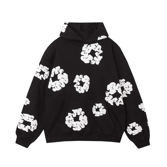 DENIM TEARS COTTON WREATH HOODIE BLACK - Phantom Kicks