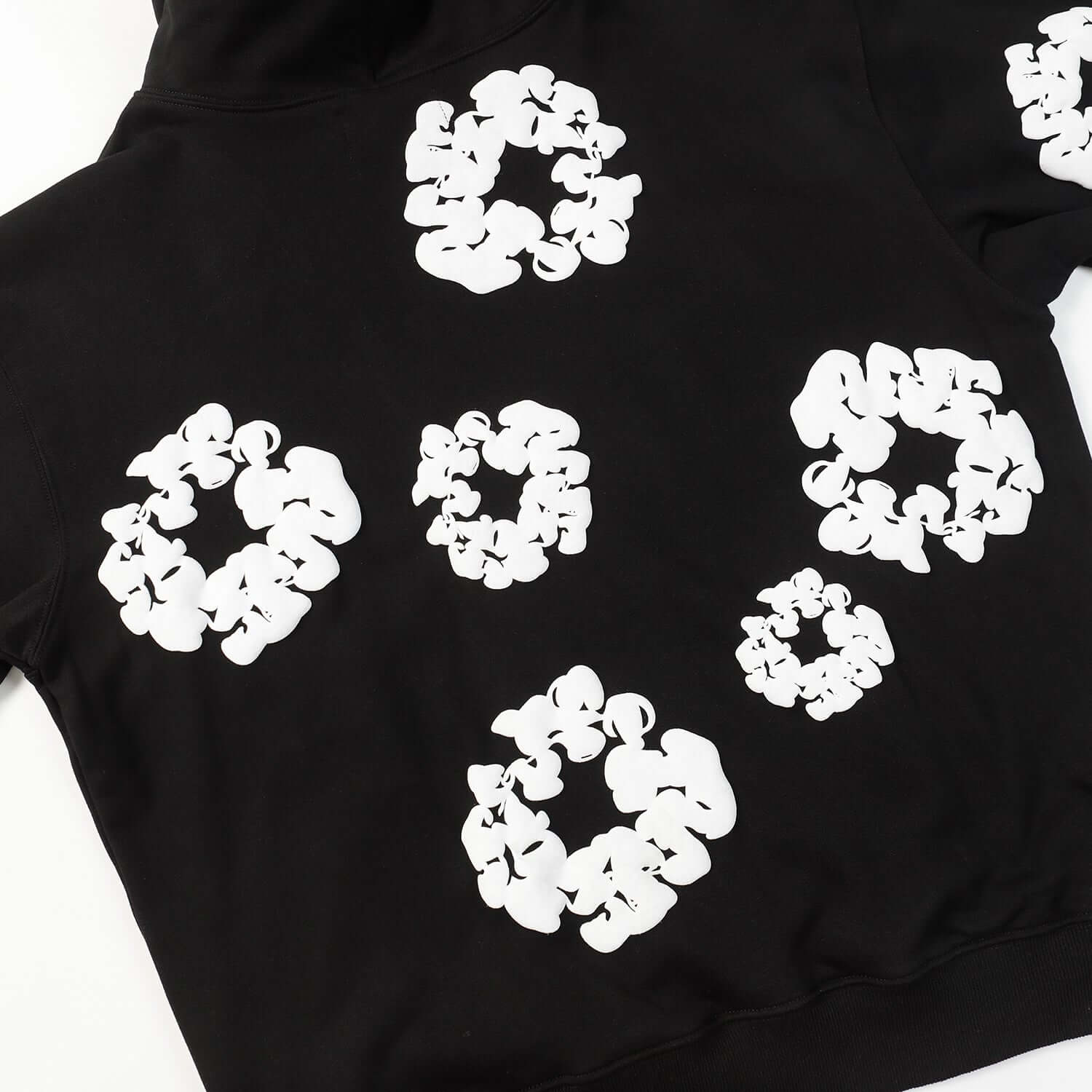 DENIM TEARS COTTON WREATH HOODIE BLACK - Phantom Kicks