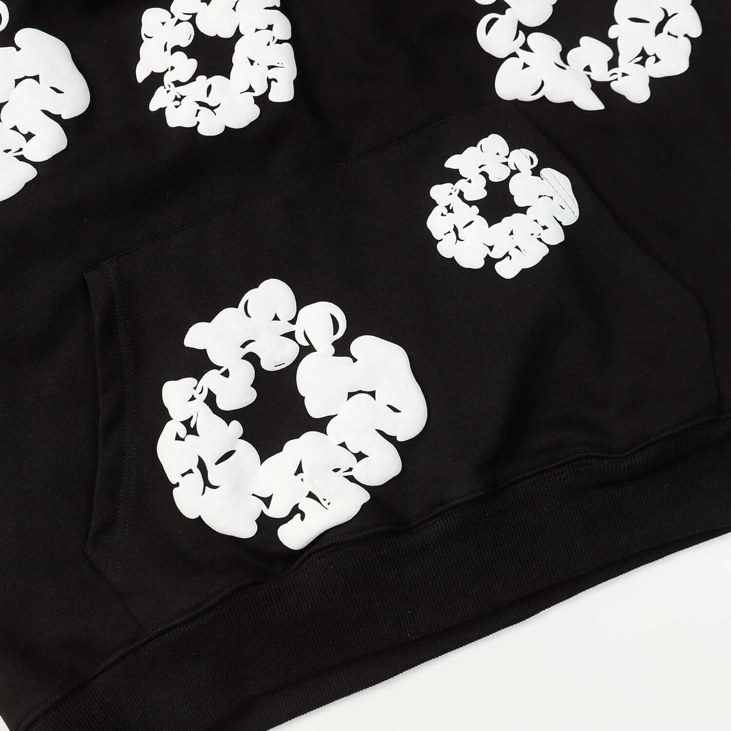DENIM TEARS COTTON WREATH HOODIE BLACK - Phantom Kicks