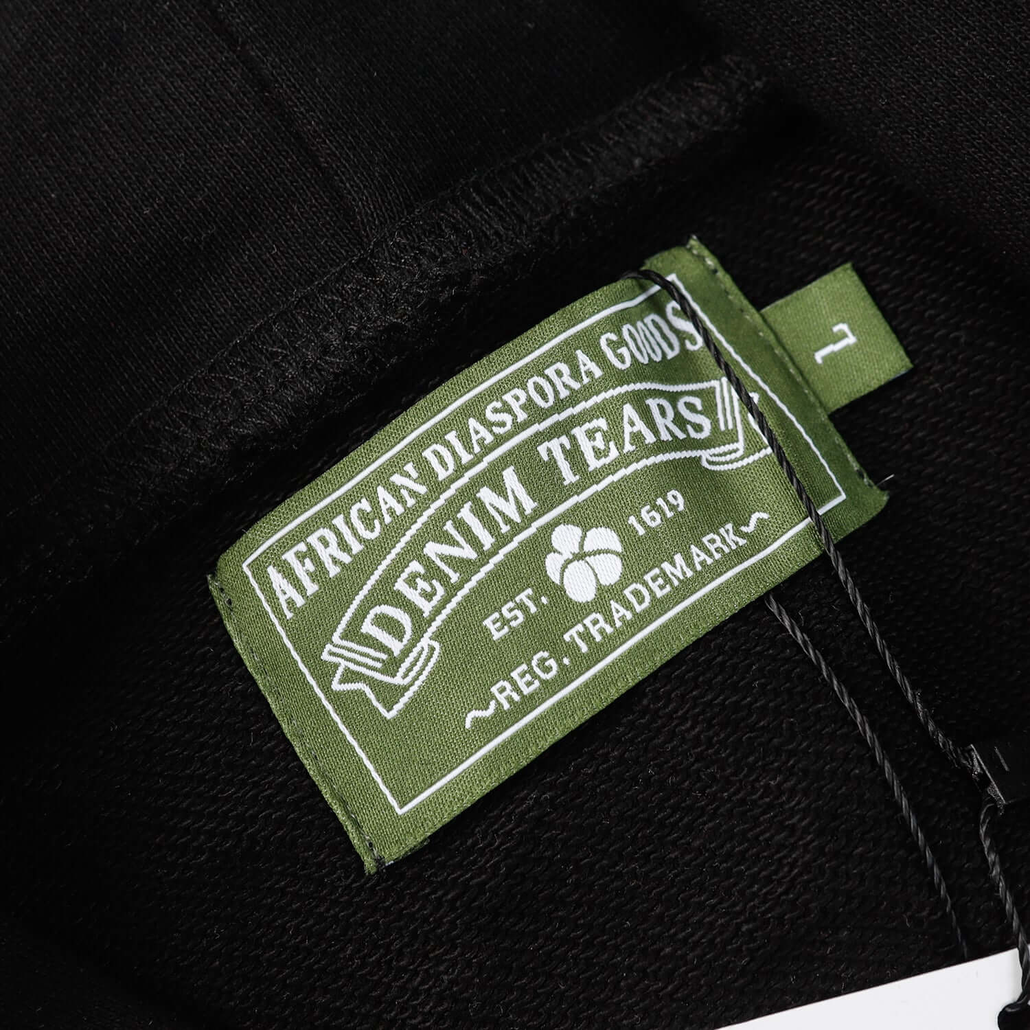 DENIM TEARS COTTON WREATH HOODIE BLACK - Phantom Kicks