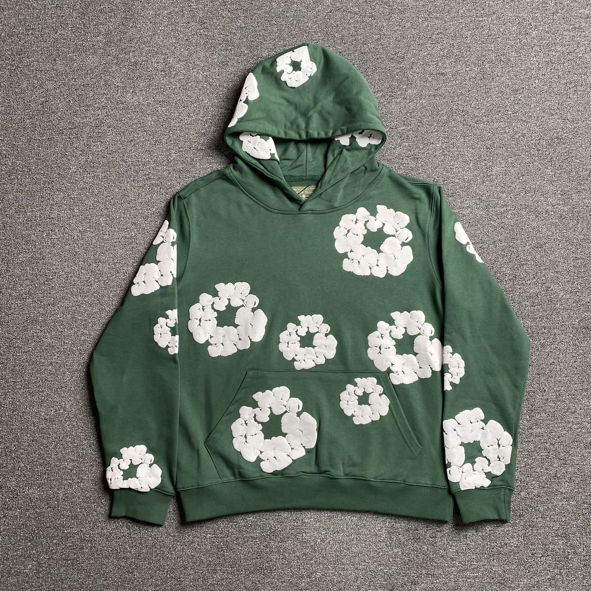 DENIM TEARS COTTON WREATH HOODIE GREEN - Phantom Kicks