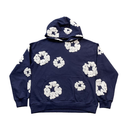 DENIM TEARS COTTON WREATH HOODIE NAVY - Phantom Kicks