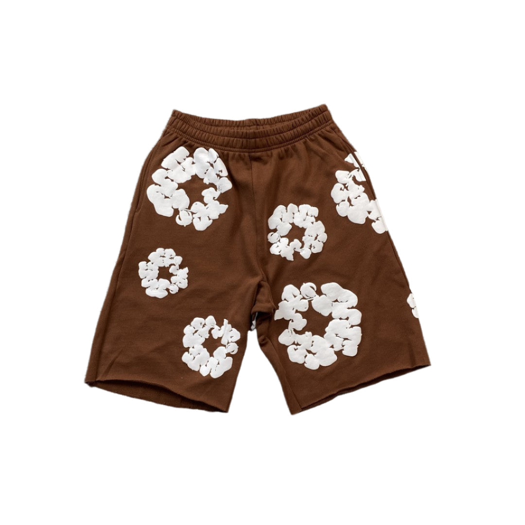 DENIM TEARS COTTON WREATH SHORTS BROWN - Phantom Kicks