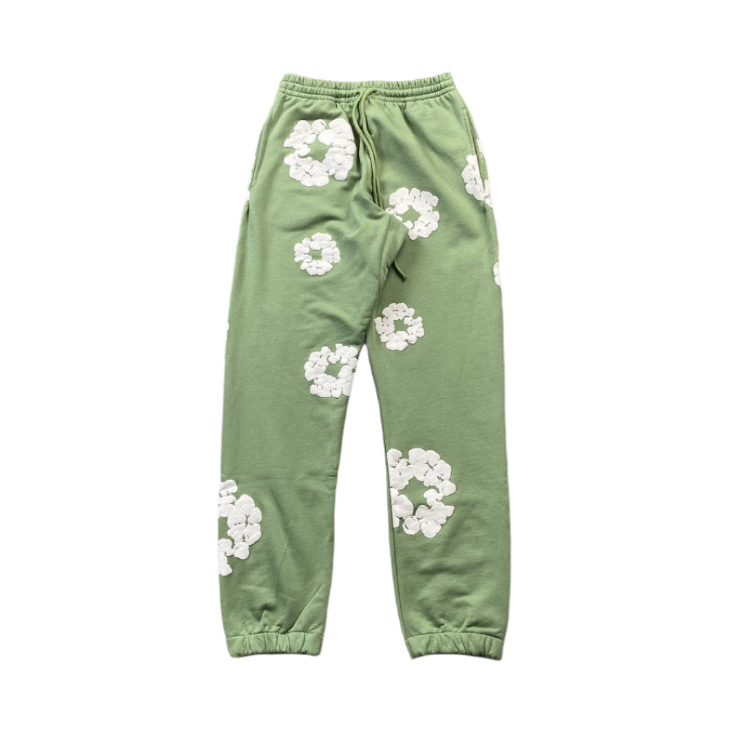 DENIM TEARS COTTON WREATH SWEATPANTS LIGHT GREEN - Phantom Kicks