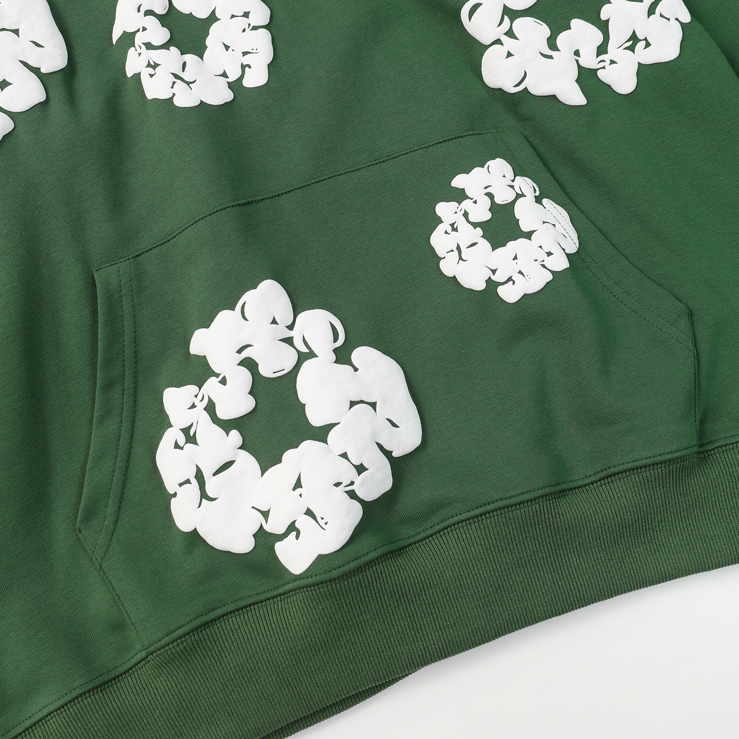 DENIM TEARS COTTON WREATH HOODIE DARK GREEN - Phantom Kicks