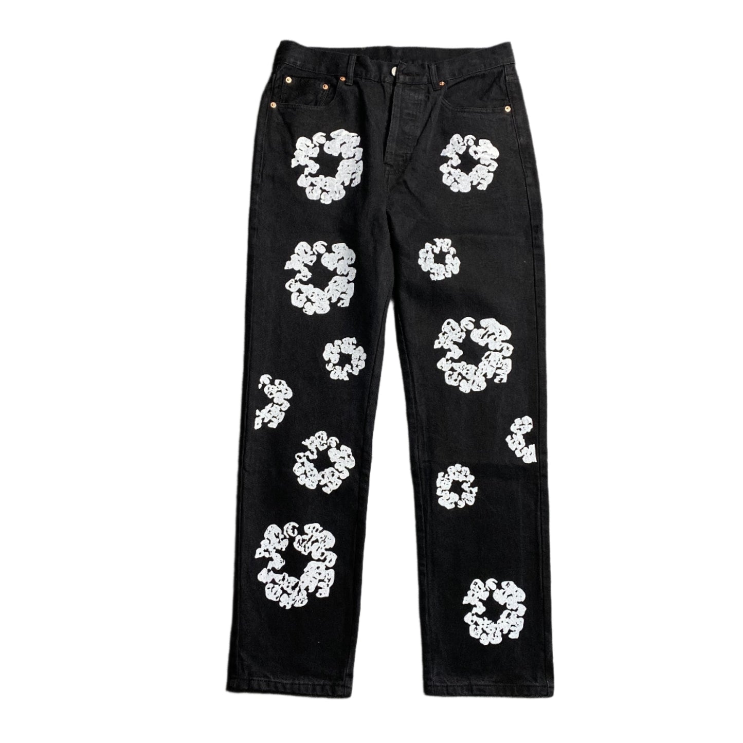 DENIM TEARS x LEVI'S COTTON WREATH JEANS BLACK - Phantom Kicks