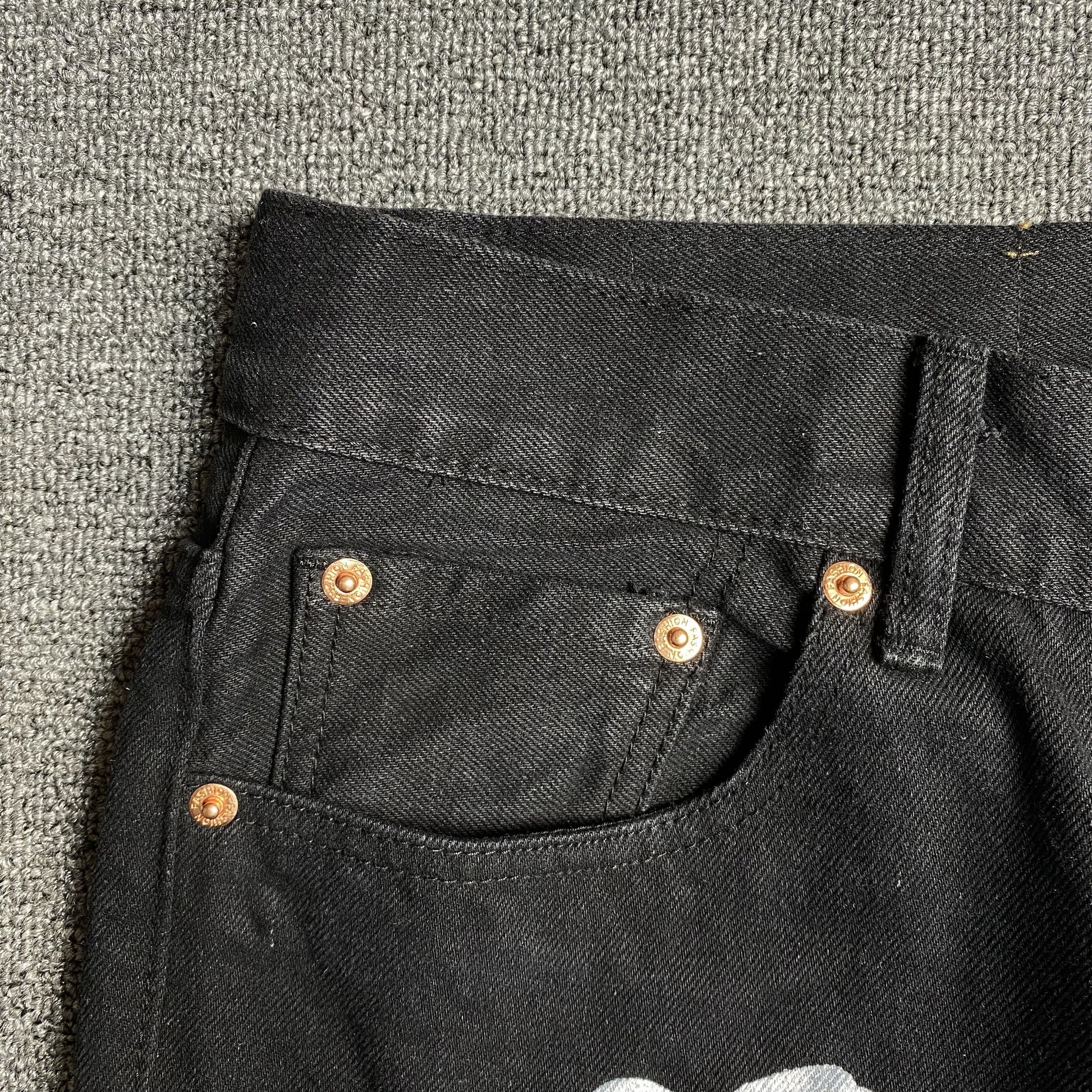 DENIM TEARS x LEVI'S COTTON WREATH JEANS BLACK - Phantom Kicks