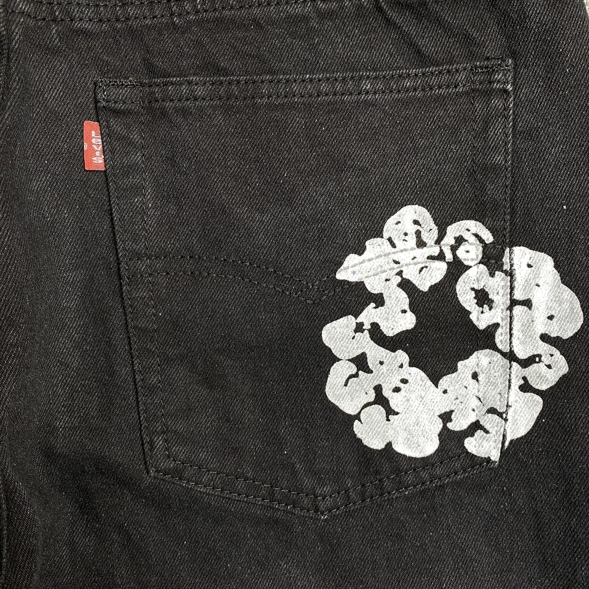 DENIM TEARS x LEVI'S COTTON WREATH JEANS BLACK - Phantom Kicks
