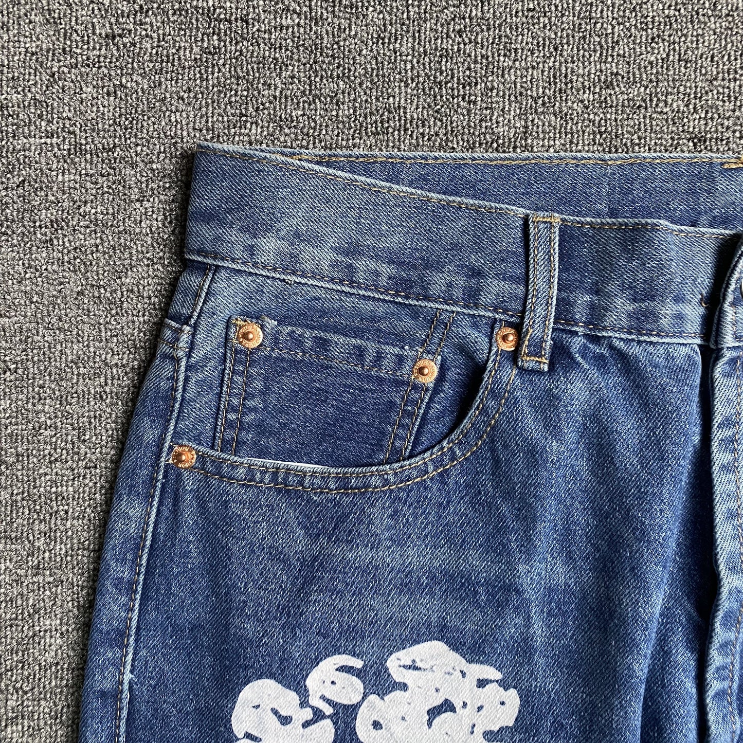 DENIM TEARS x LEVI'S COTTON WREATH JEANS BLUE - Phantom Kicks