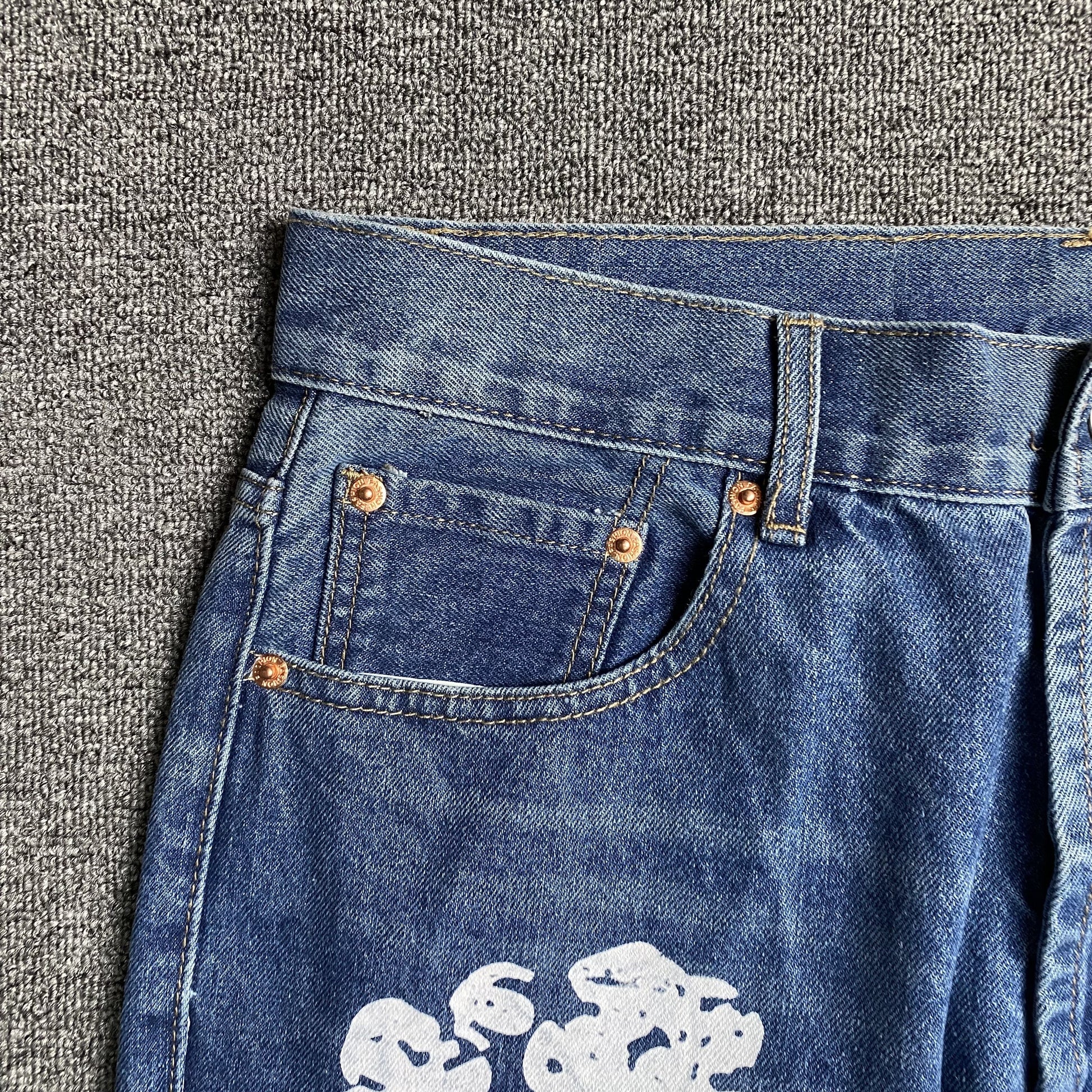 DENIM TEARS x LEVI'S COTTON WREATH JEANS BLUE - Phantom Kicks