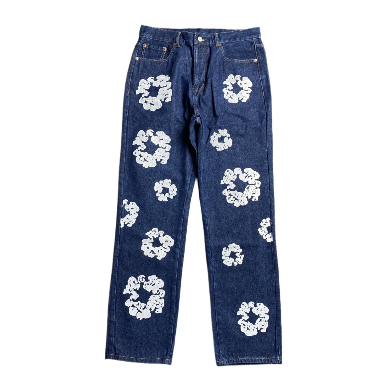 DENIM TEARS x LEVI'S COTTON WREATH JEANS DARK BLUE - Phantom Kicks